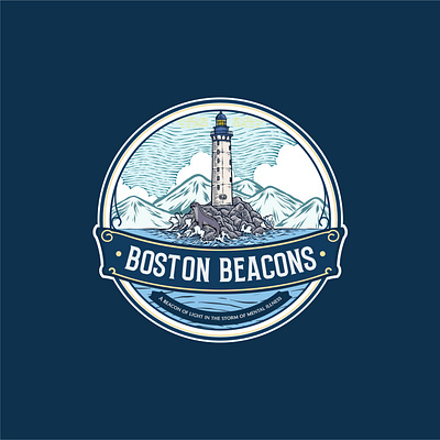 Boston Beacons branding design graphic design illustration logo vector vintage