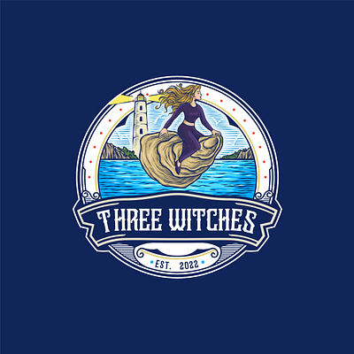 Three Witches branding design graphic design illustration logo vector vintage