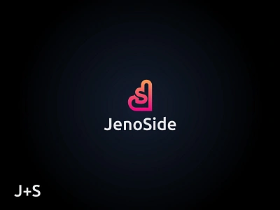 JenoSide logo / JS logo brand identity branding business logo company logo gradient icon j js js letter logo js logo letter js logo logo design logos s saas tech technology