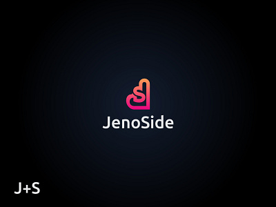 JenoSide logo / JS logo brand identity branding business logo company logo gradient icon j js js letter logo js logo letter js logo logo design logos s saas tech technology