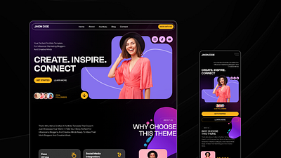 Social Media Influencer Landing Page Design figma figma design influencer influencer marketing landing page design social media marketing ui ux uxdesign uxui webdesign website