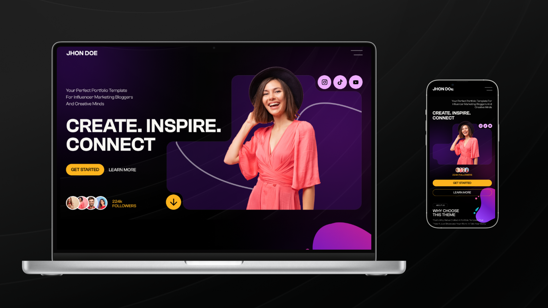 Example of Professional Modern Landing Page Design