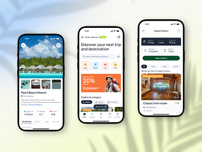 Travel and Hotel Booking Mobile App Design android app app design app ui booking platform focotik hotel booking app ios app mobile app mobile ui design modern app design tourism app travel travel agency app travel app trip management trip planner ui design ui ux design user interface ux design