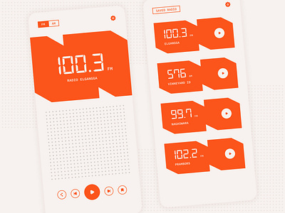 Radio - Mobile App am android application design designer figma fm ios mobile mobile app mobile app design radio ui ui design ux