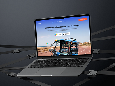 Revolutionizing Rides & Deliveries in India landing page design ui web design