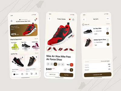 E-commerce Mobile App best shopping app e commerce e commerce app e commerce mobile app fashion ios mobile mobile app mobile app design online shopping app online store puma shoe shoes shop sneakers ui ux