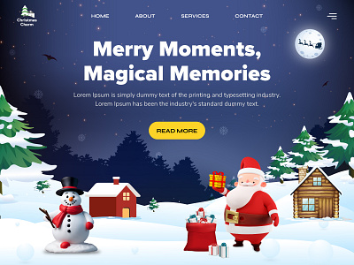 Christmas Landing Page animation branding graphic design landing page logo motion graphics ui web design