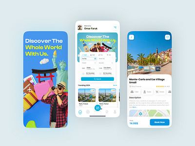 Travel Agency Mobile App UI/UX Design android app design branding design figma app design figma design graphic design ios app design mobile app design responsive design travel agency app design ui uiux uiux design user experience user interface website design