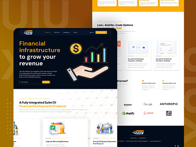 Modern Payment Platform Landing Page Design design financial ui design landing page mobile ui paymen ui ui web ui