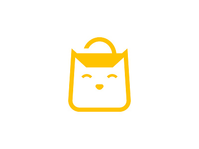 Cat Bag - Logo Design cat bag cat bag logo cat logo cat shop cat shop logo cat shopping logo shopping bag logo