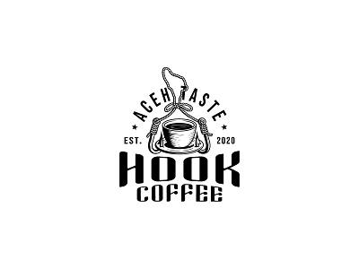 Hook Coffee - Logo Design coffee logo hook hook and coffee logo hook coffee hook coffee logo logo