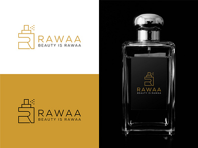 Luxury Fragrance Brand Identity: RAWAA beauty logo brand identity branding clean logo design fragrance logo fragrance logo design icon logo logo design logotype luxury logo luxury logo design minimalist logo perfume logo perfume logo design professional logo rawaa rawaa logo vector