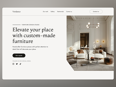 Verdance - Furniture E-Commerce Website Design app app design application branding design furniture furniture store furniture website logo platform poster posterdesign shop shopping store ui ux web web design website