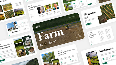 Farm Presentation branding business design elegant farm future graphic design nature powerpoint presentation template