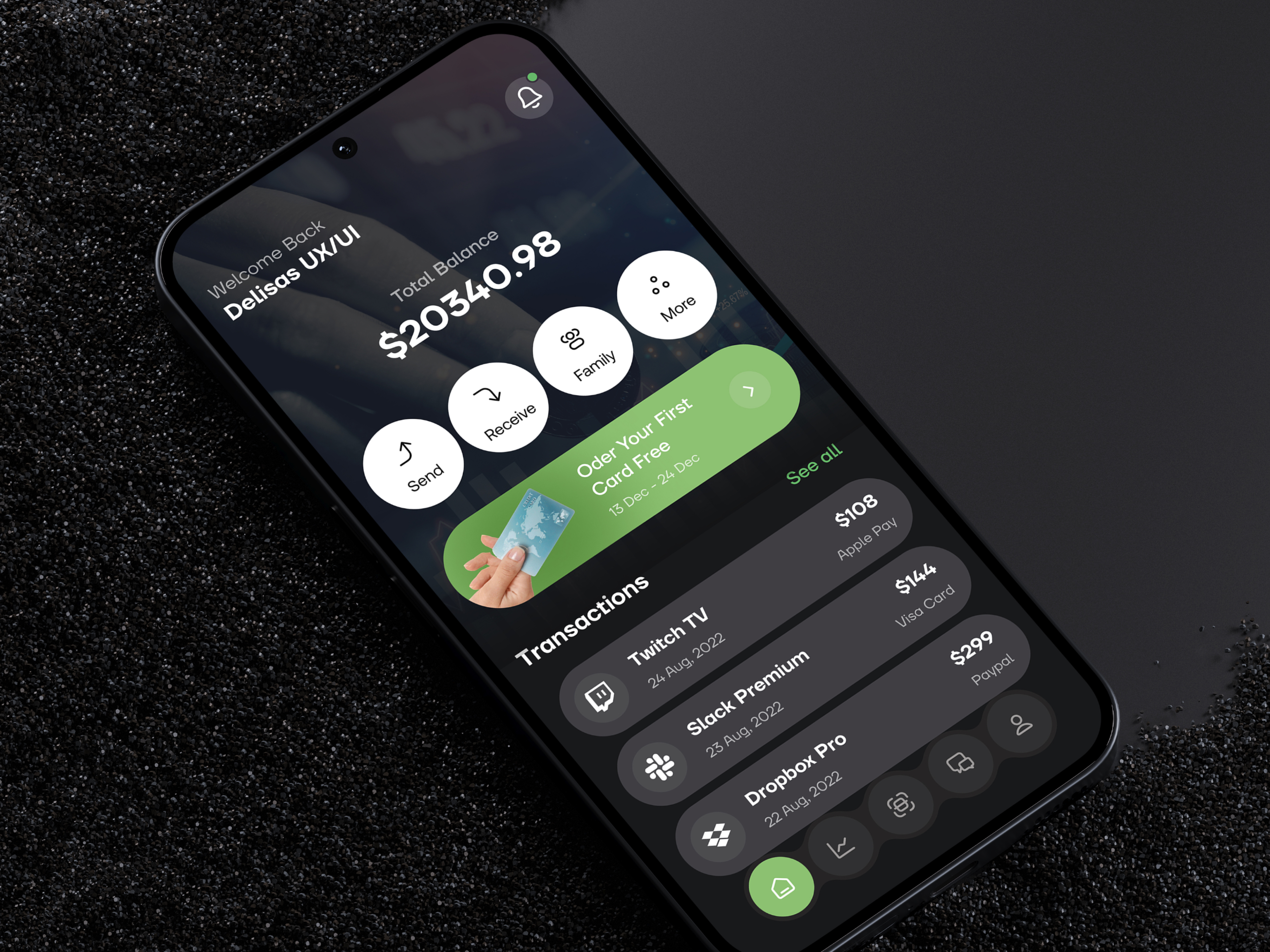 Finko - Finance Mobile App app b2b b2c bill pay clean delisas finance app fintech app ios mobile app modern payment app saas sas send money app ui uiux ux wallet app