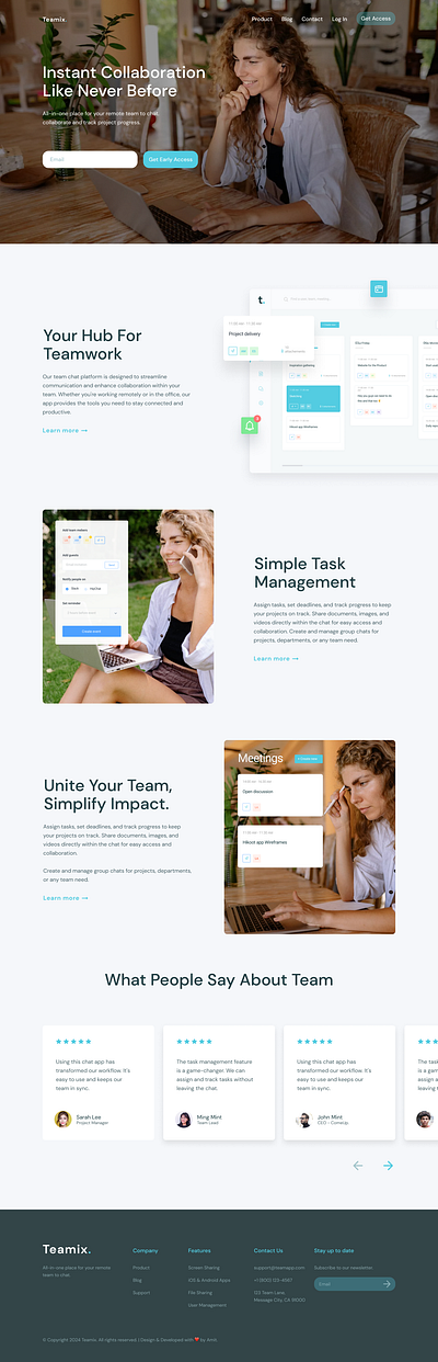 Teamix. - Website Design & Development (Figma & Webflow) blog posts branding cms creative design figma graphic design landing page portfolio responsive web design ui ui design ux ux design web design web designer webflow webflow design webflow designer website design