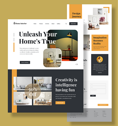 Home Interior Landing page colorful ui design home design interior web interior website design landing page landingpage modern ui design ui design ux design