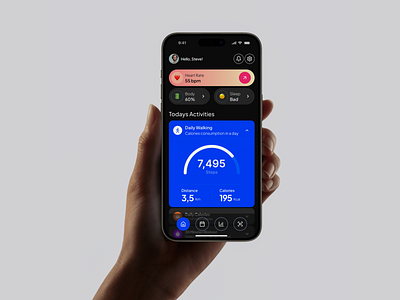 Health Monitoring App Design ✦ 3d healthcare mobile ui ux