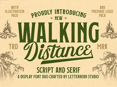 Walking Distance Crafted Font Duo canva font freebies