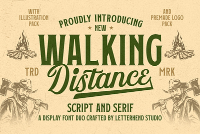 Walking Distance Crafted Font Duo canva font freebies