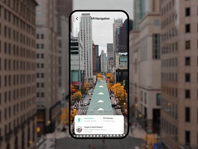 AR Navigation App animation branding logo mobile app design promo video uiux website design wordpress