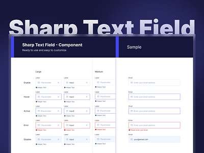 Sharp Text Field (Arlosite Design System) design system sharp text field text field ui design ui kit