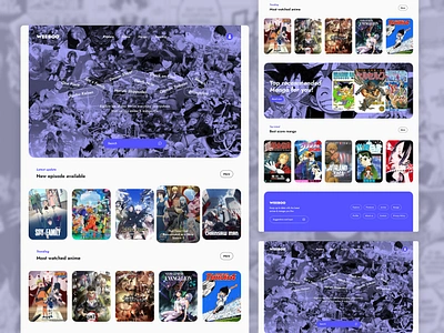 Weeboo - Anime & Manga anime book cartoon designer figma graphic graphic design japan manga purple read streaming ui ui design ux web web ui website website ui