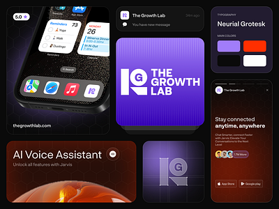 The Growth Lab AI Assistant Branding branding graphic design logo ui
