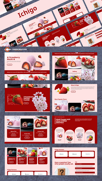 Delight in Every Bite: Discover Ichigo Daifuku 🍓✨ agencycreatives ui uiux userexperience userinterface webdesign