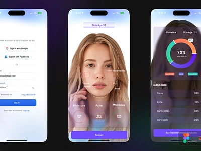 Skin age App by econev age app beauty branding design econev evgheniiconev figma graphic design illustration ios lizzardlab logo skin ui vector