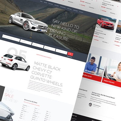 Car Deals - Web Application automobile industry branding car deals design flat landing page ui we web application website