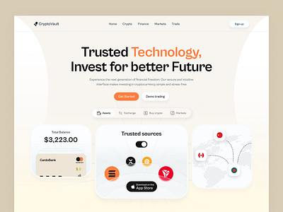 Finance Website Ui Concept bank banking banking website credit card crypto cryptocurrency finance website fintech hero section investment minimal design mobile app payment ui visual interface wallet wallet app web design website website header