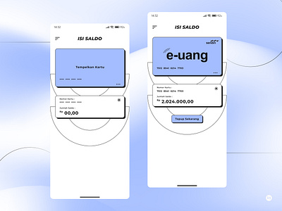 e-Uang - Mobile App android atm balance balance check card design emoney figma graphic graphic design ios mobile mobile app money topup uang ui ui design ui designer ux