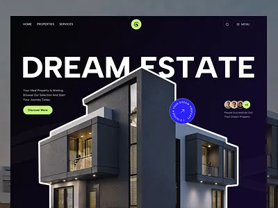 Real Estate Website Design apartement architecture building house houses landing page modern design property property agency real estate real estate website saas landing page ui ux web design website