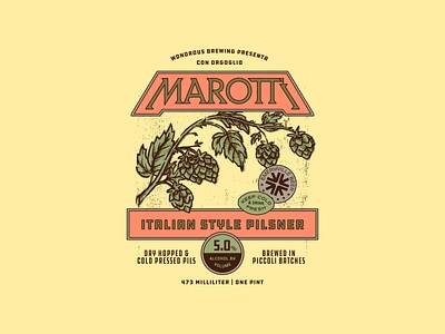 Italian Style Pilsner beer brand design beer branding beer label beer label illustration branding graphic design illustration illustrator italian pilsner premium birra type typography