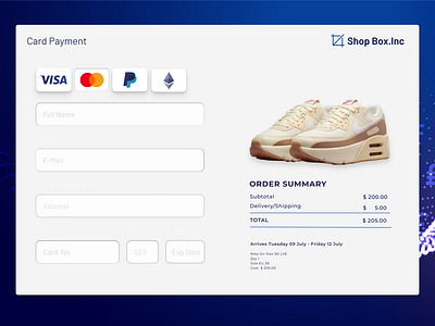 DailyUI Credit Card Check Out ui