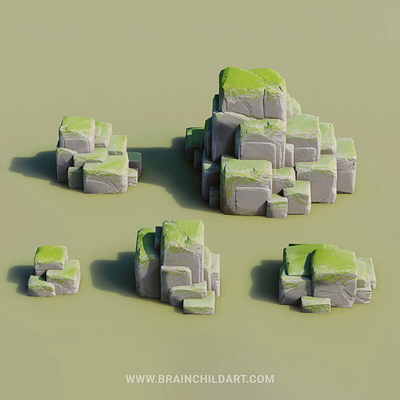 3D Lowpoly PBR Game Asset Creation | Blender & Substance Painter 3d adobe cartoon desert design dirt game game asset low poly lowpoly modeling moss pbr rendering sharp snow stylized substance substancepainter texturing