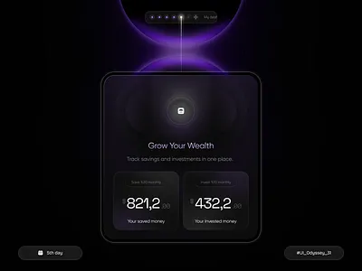 Saving and investment component💸🧩 banking component design finance fintech investment management minimal money product product design saving ui ux