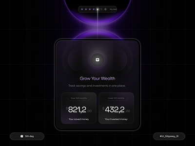 Saving and investment component💸🧩 banking component design finance fintech investment management minimal money product product design saving ui ux