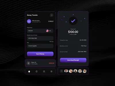 e-Wallet Financial Mobile App app design digital wallet finance finance app fintech mobile app mobile design product design smart wallet ui ui design uiux uiux design ux ux design