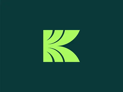 Logo Design, Minimalist Green K Logo Design - Logo For Sale branding design eco k logo eco logo design graphic design green k logo green logo design k leaf logo k logo design k logo mark leaf inspired design letter k logo letter k logo design logo logo design logo for sale minimalist logo nature logo organic branding sustainable branding