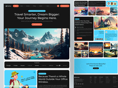 Nexttrip - Travel Agency Landing Page adventure app design branding design graphic design landing page tour travel trip ui ux vector website website design