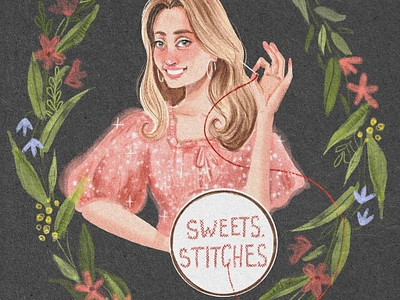 Business portrait for Sweets Stitches project art business portrait character design digital art illustration procreate stitches art