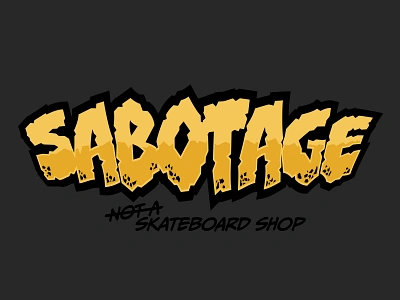 Sabotage Skateboard Shop beastie boys branding cartoon comic grafitti illustration logo logo design lowbrow sabotage skate shop skateshop typography