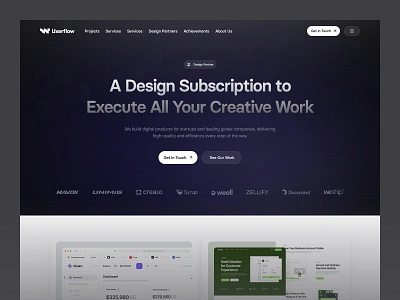 Uxerflow: Design Partner agency design design partner designer landing page studio ui uidesign ux uxdesign uxerflow web web app website