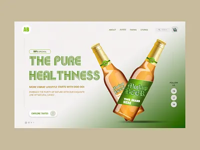 NADIM HIDER /Bottle power of nature branding graphic design logo ui