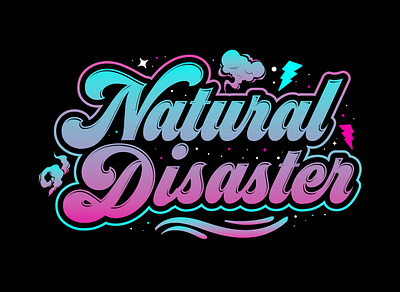 Natural Disaster Typography Design custom typography design graphic design illustration tshirt tshirt deisgn