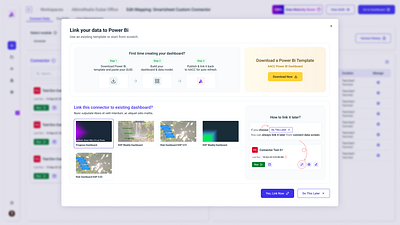 Pop-up: Link to Dashboard dashboard design link popup powerbi product tutorial tutorial popup ui ux