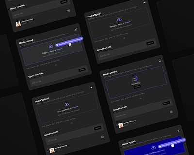 Media Upload Modal UI branding graphic design logo ui