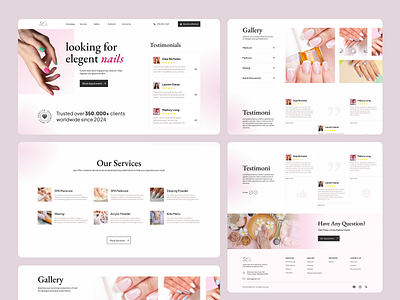 Landing Page Design Exploration - Nail SPA clean design landing page nail spa spa ui user experience ux website